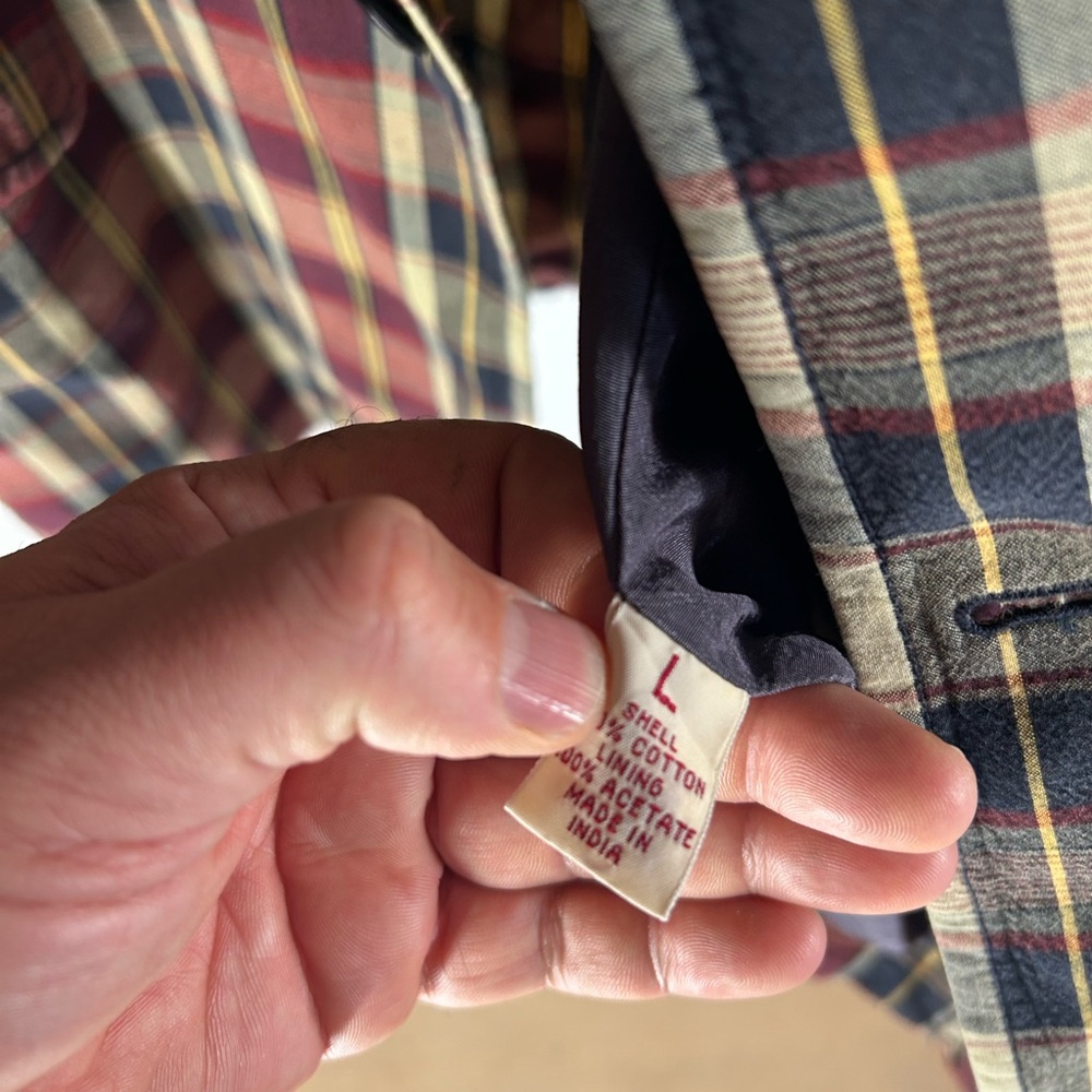 Ezra Fitch Plaid Sport Coat in Red, Yellow, and Black - Picture 7 of 10